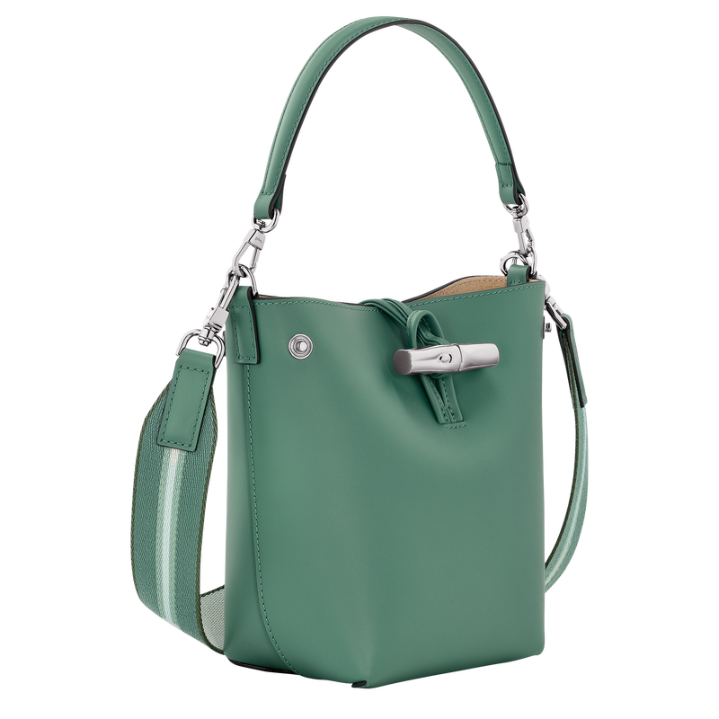 Le Roseau XS Bucket bag , Sage - Leather  - View 3 of 5