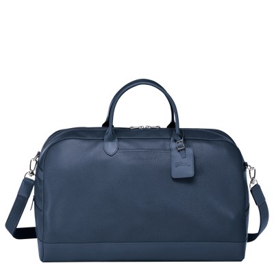 Le Foulonné L Travel bag , Navy - Leather