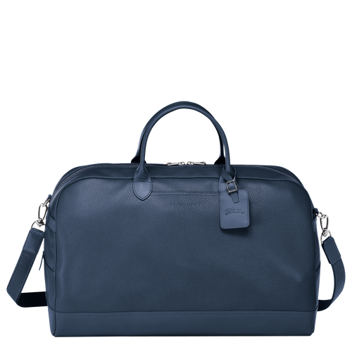 Le Foulonné M Travel bag Navy - Leather | Longchamp US