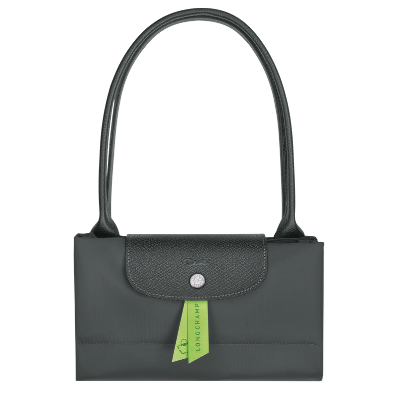 Le Pliage Green L Tote bag , Graphite - Recycled canvas  - View 5 of 5