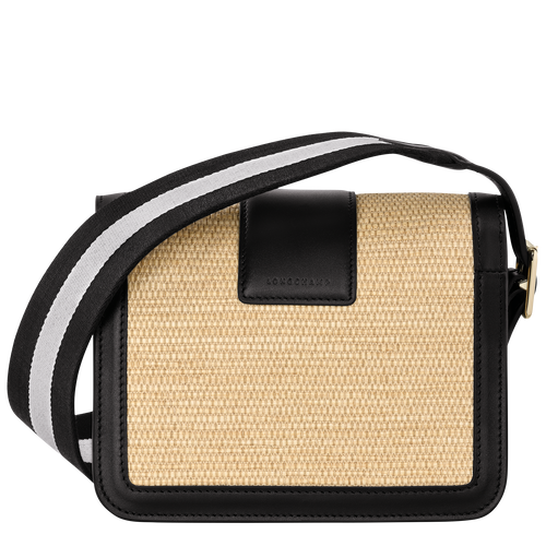 Box-Trot S Crossbody bag , Straw/Black - Canvas - View 4 of 6