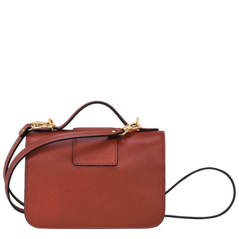 Box-Trot XS Crossbody bag , Mahogany - Leather  - View 4 of  6