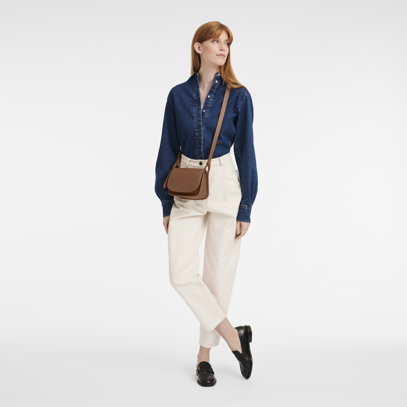 Le Foulonné XS Crossbody bag , Caramel - Leather  - View 2 of  5