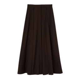 Midi skirt , Ebony - Cotton poplin