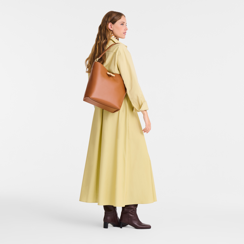 Borsa hobo M Le Roseau , Pelle - Anacardo  - View 2 of  6