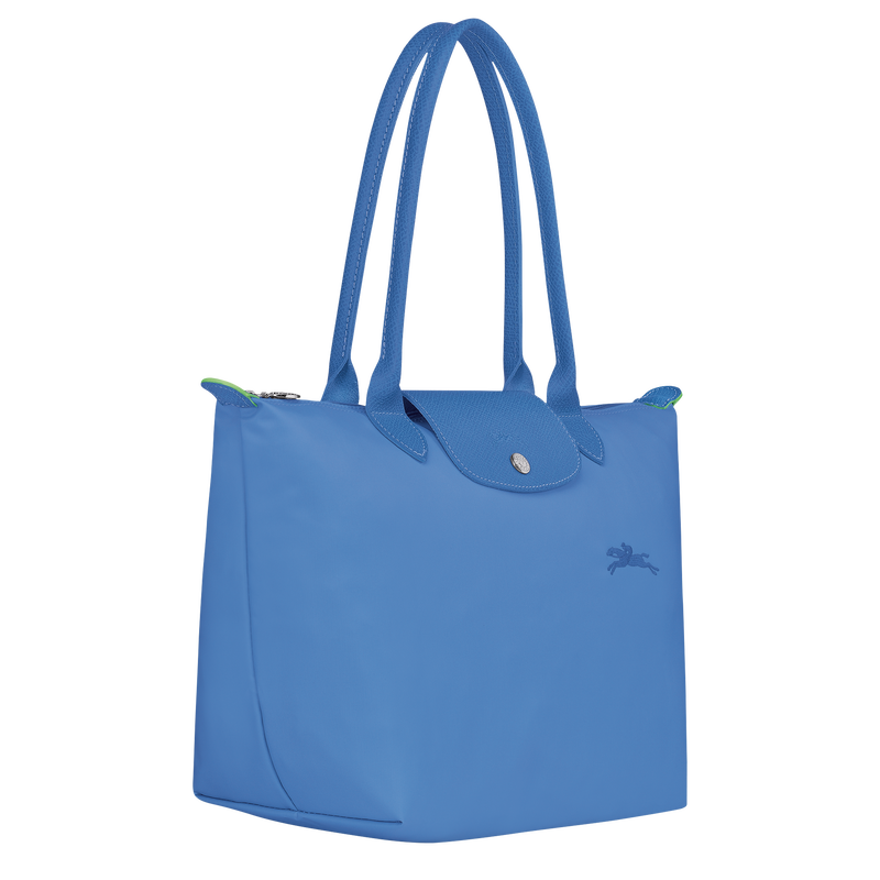 Le Pliage Green M Tote bag , Cornflower - Recycled canvas  - View 2 of  4