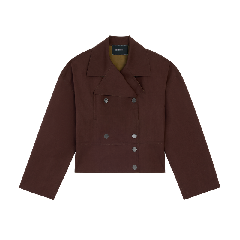 Jacket , Mocha - Water-repellent technical canvas  - View 1 of  5
