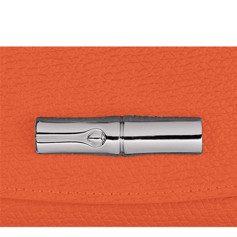 Brieftasche im Kompaktformat Le Roseau , Leder - Orange  - Ansicht 3 von 3