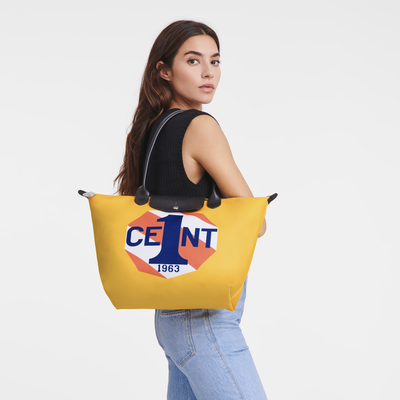 Longchamp x Robert Indiana Sac cabas L, Bleu