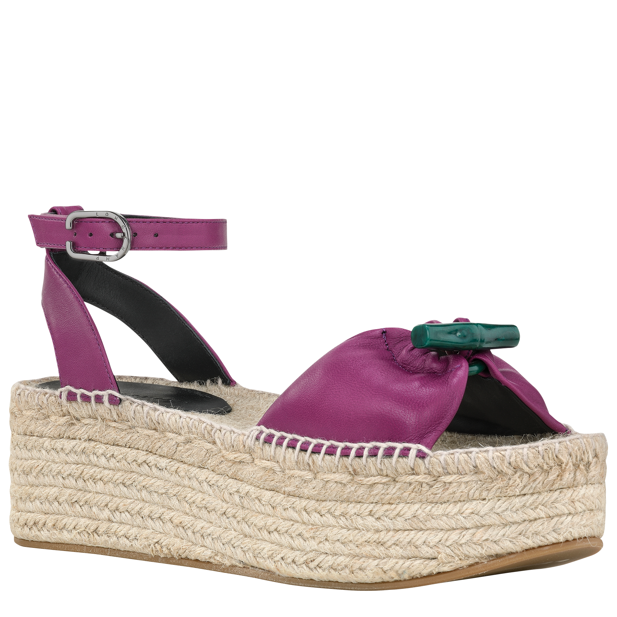 Wedge espadrilles, Plum - View 2 of
        3 - zoom in Le Roseau Wedge espadrilles, Plum