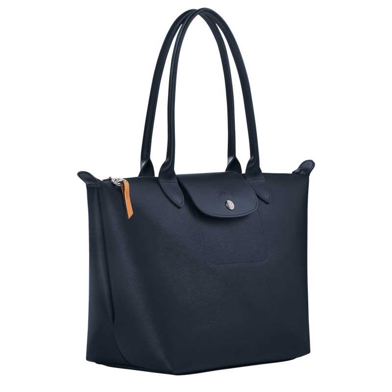 Le Pliage City M Tote bag , Navy - Canvas  - View 3 of 4