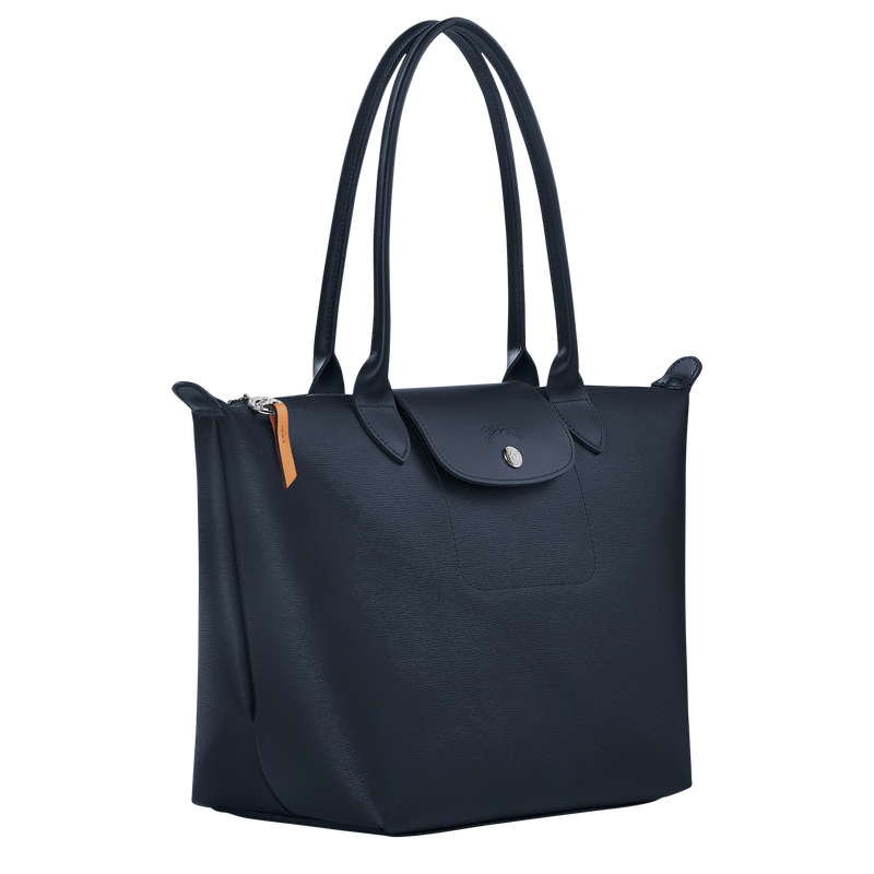 Le Pliage City 肩揹袋 M , 海軍藍色 - 帆布  - 查看 3 4