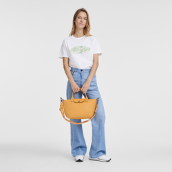 Le Pliage Xtra S Handbag , Apricot - Leather