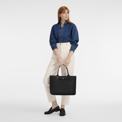 Le Pliage City L Tote bag Black - Canvas | Longchamp US