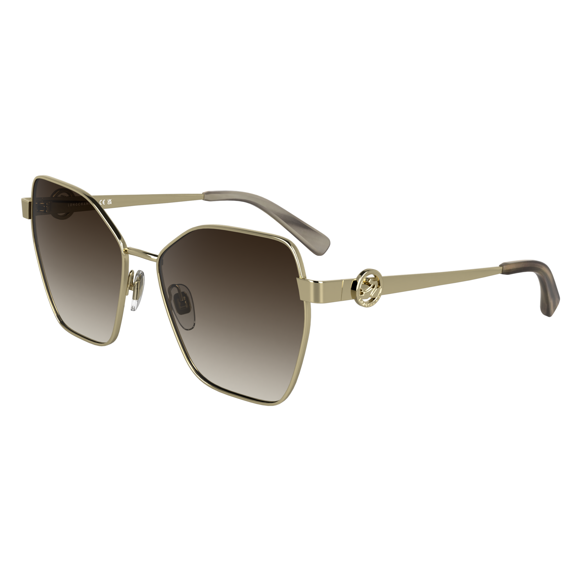 null Sunglasses, Gold/Brown