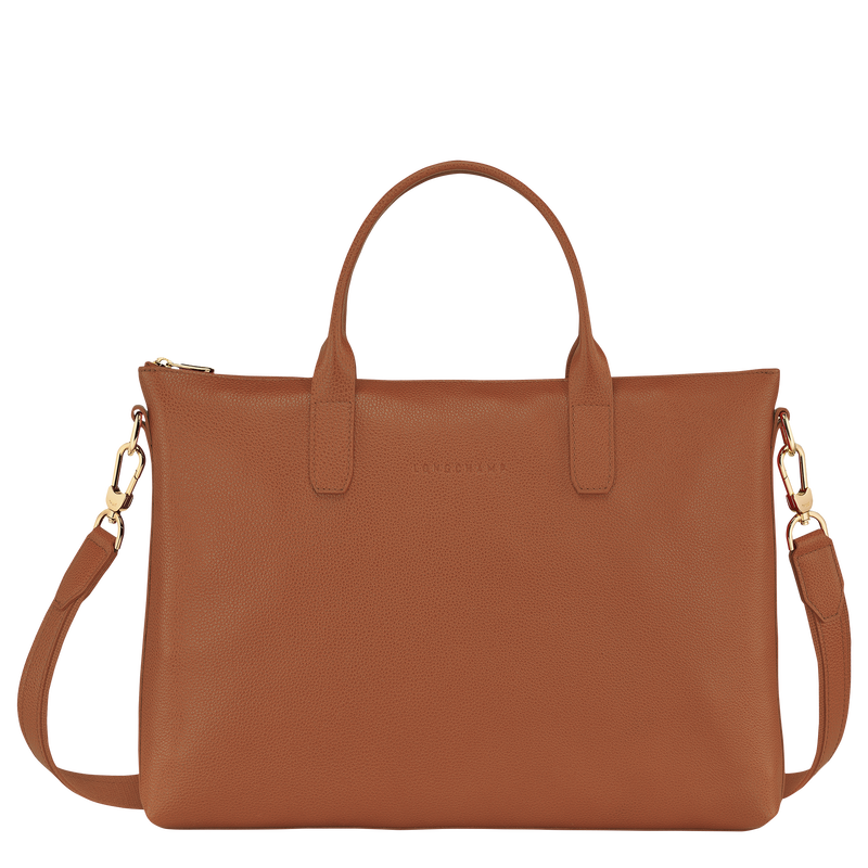 Le Foulonné S Briefcase , Caramel - Leather  - View 1 of 6