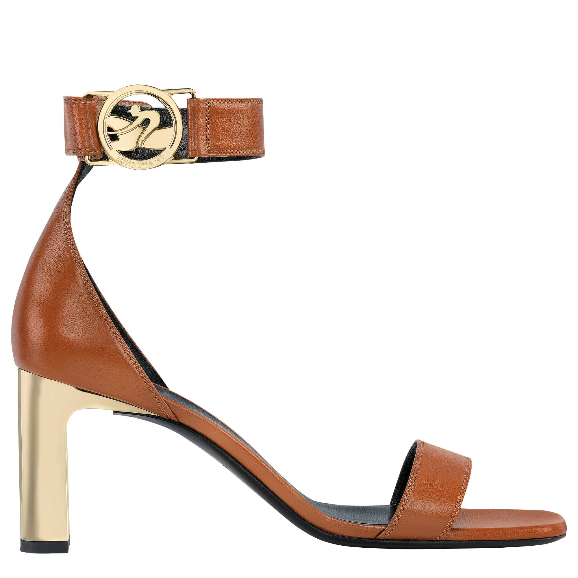 Spring/Summer 2023 Collection High heel sandals Cognac Leather