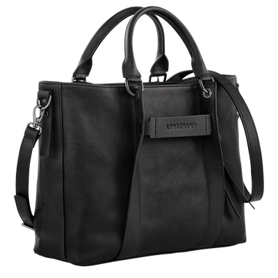 Longchamp 3D Tas met handgreep aan de bovenkant M, Zwart