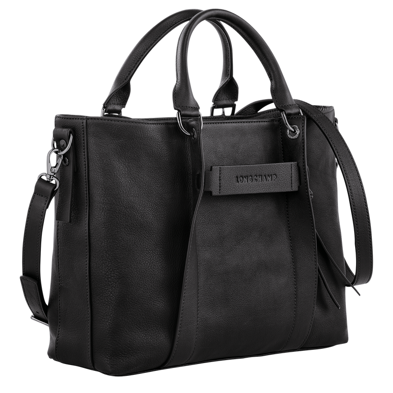 Longchamp 3D L Handbag , Black - Leather  - View 3 of  6