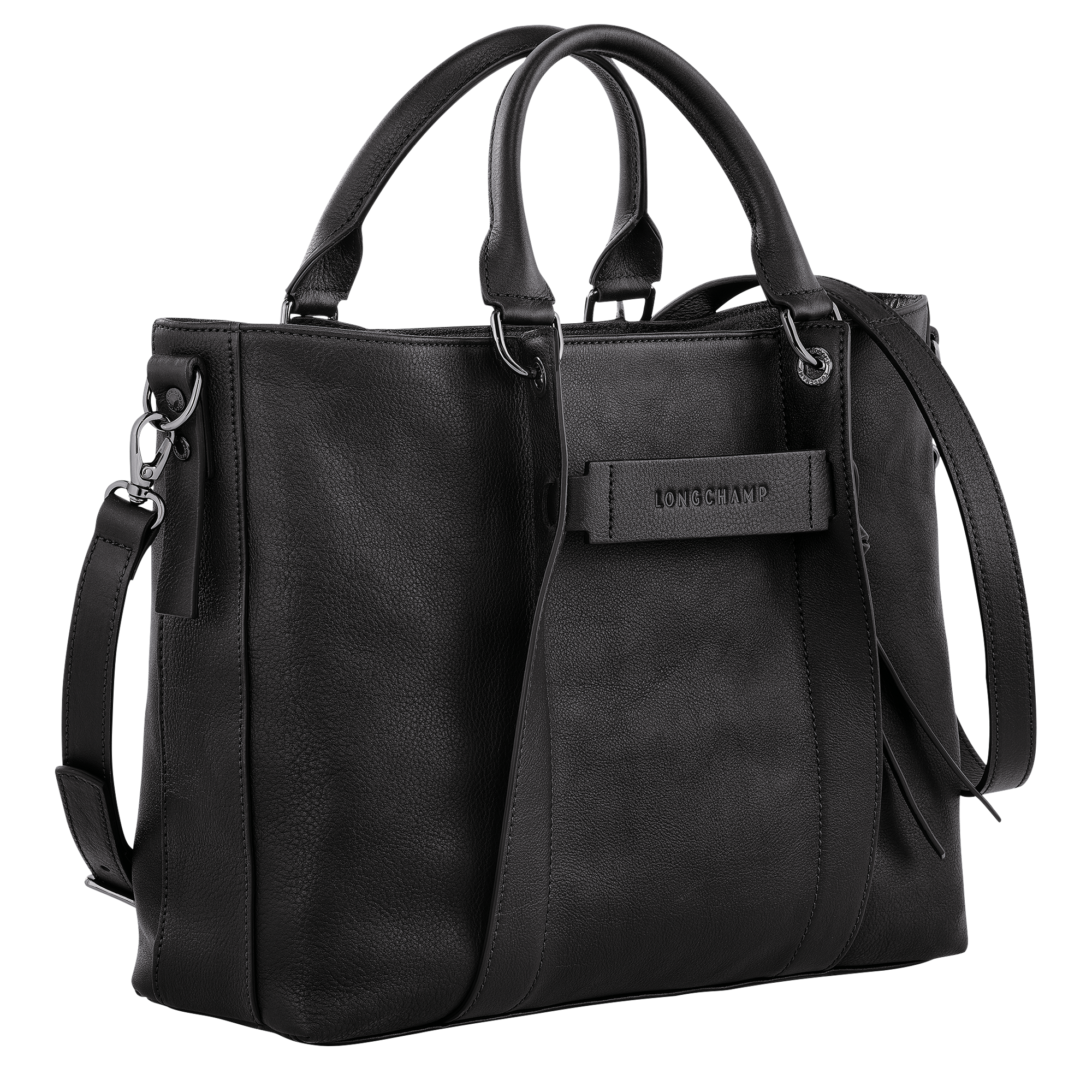 Longchamp 3D Bolso con asa superior  M, Negro