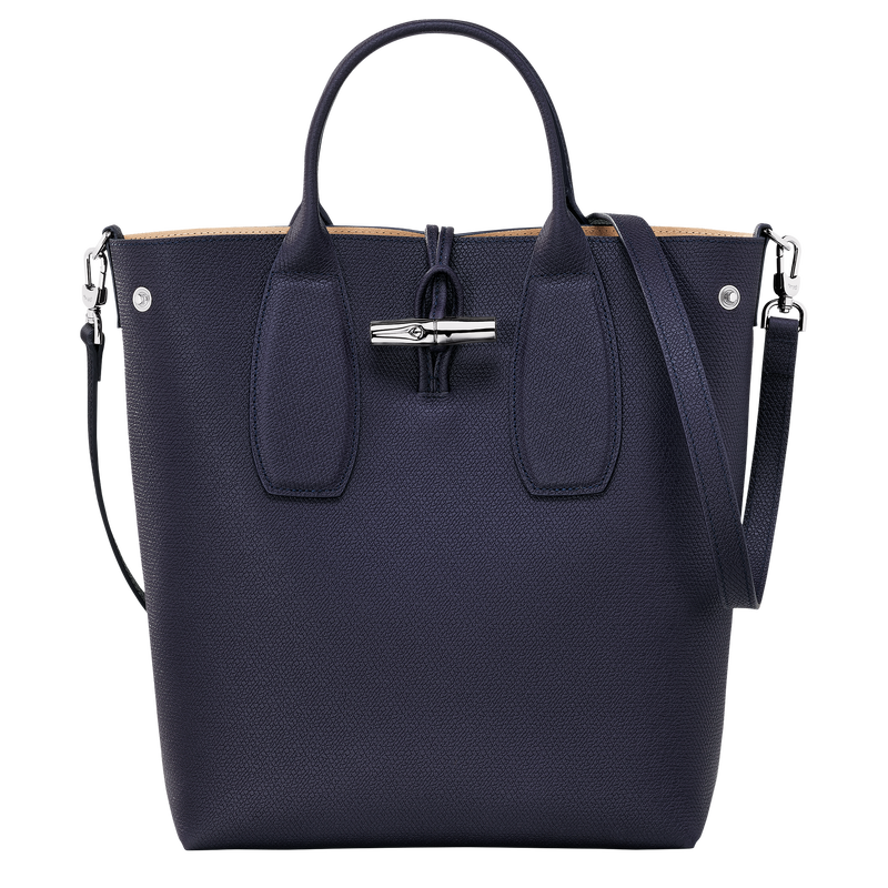 Le Roseau Crossbodytas M , Bosbessenblauw - Leder  - Weergave 1 van  5