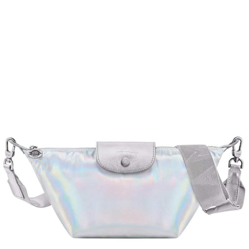 Sac bandoulière XS Le Pliage Collection , Toile - Argent  - Vue 1 de 2