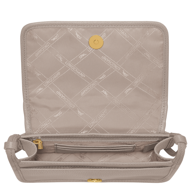 Le Foulonné Wallet on chain , Turtledove - Leather  - View 5 of  5