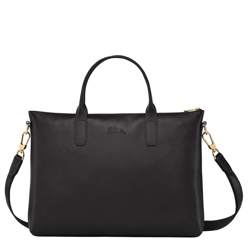 Le Foulonn&eacute; S Briefcase , Black - Leather  - View 4 of  5