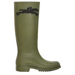 Cheval Longchamp Flat boots , Khaki - PVC