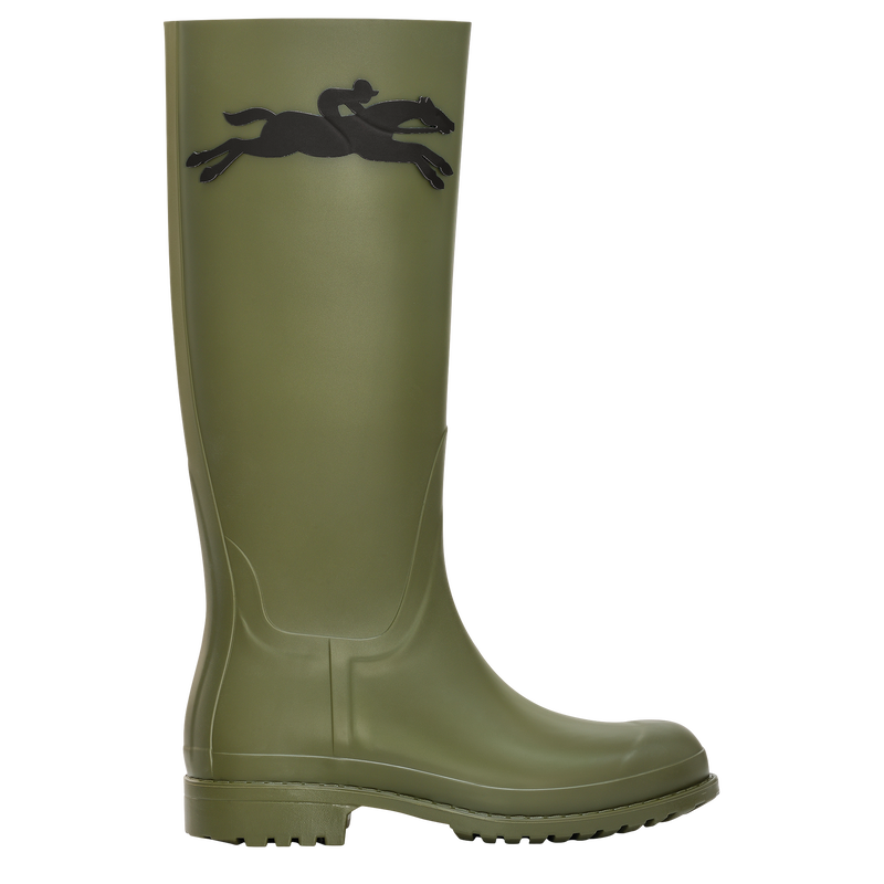 Flache Stiefel Cheval Longchamp , PVC - Khaki  - Ansicht 1 von 4