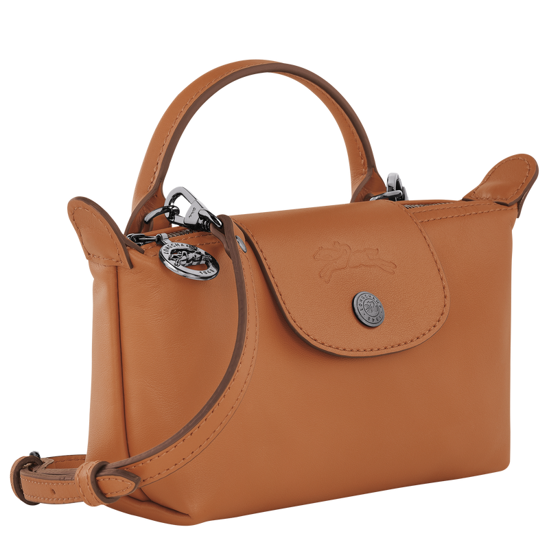 Le Pliage Xtra XS Pouch , Cashew - Leather  - View 3 of  5