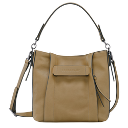 Longchamp 3D 斜背袋 S , 煙草色 - 皮革