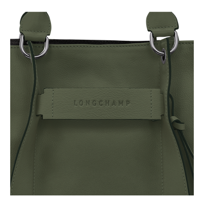 Longchamp 3D Tas met handgreep aan de bovenkant M, Kaki