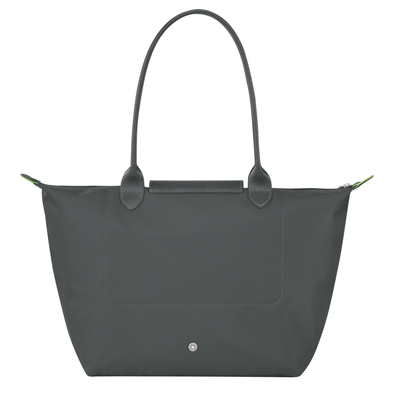 Le Pliage Green L Tote bag , Graphite - Recycled canvas  - View 4 of 5