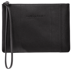 Longchamp 3D Pouch , Black - Leather