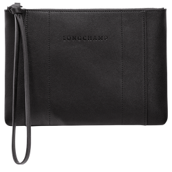 Pochette Longchamp 3D , Cuir - Noir