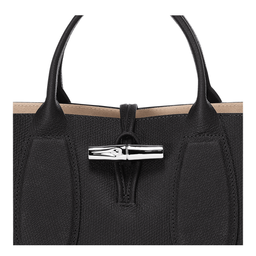 Le Roseau M Handbag , Black - Leather - View 7 of 7