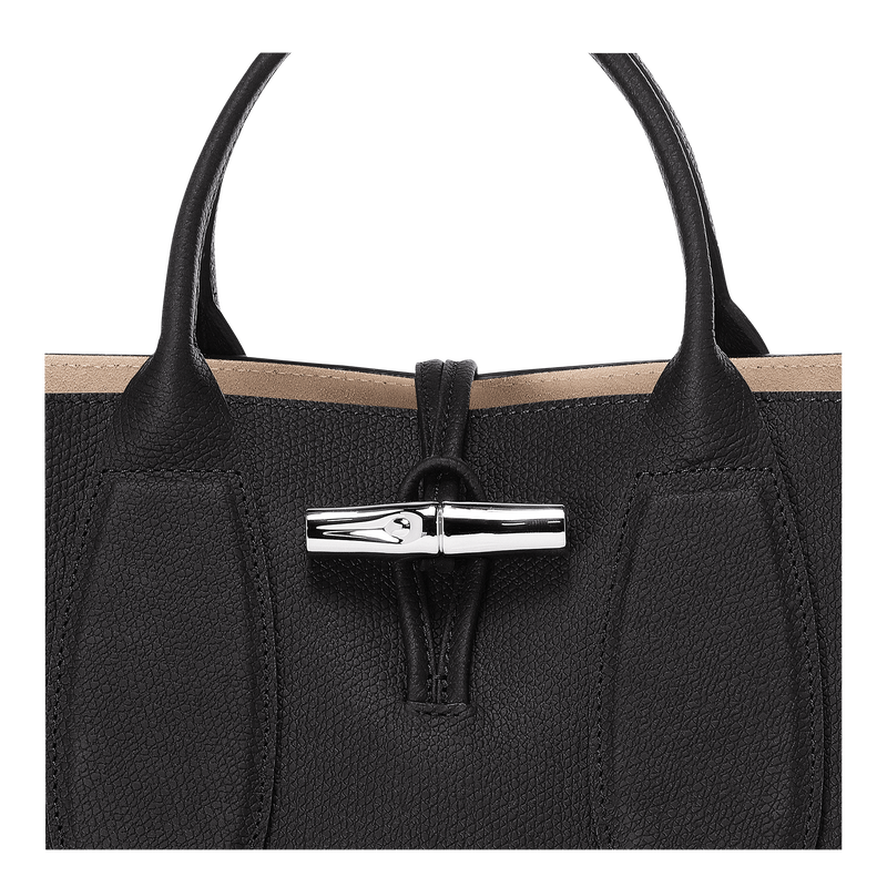 Le Roseau M Handbag , Black - Leather  - View 7 of  7