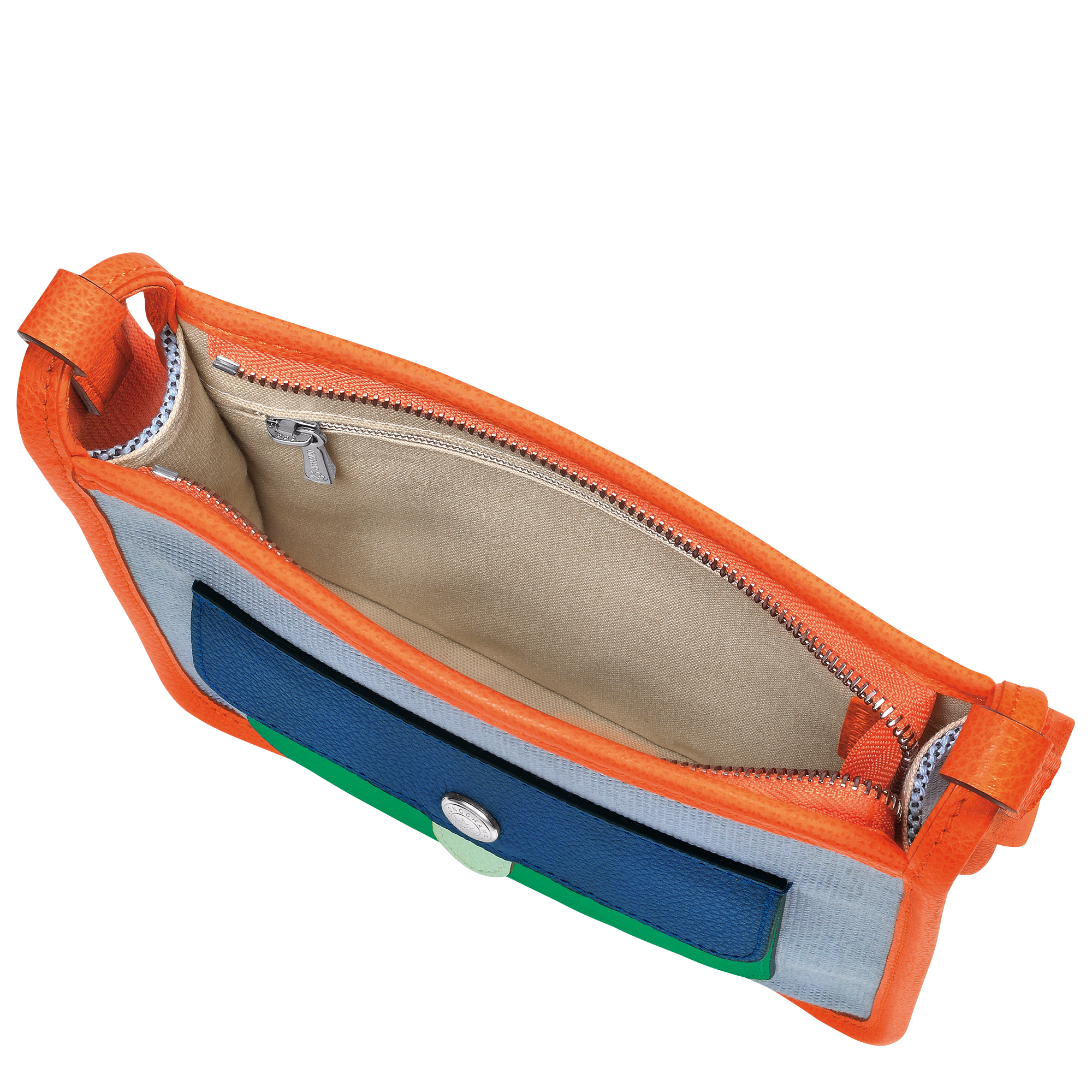 Crossbody bag S, Blue/Orange - View 5 of
5 - zoom in Le Foulonné Crossbody bag S, Blue/Orange