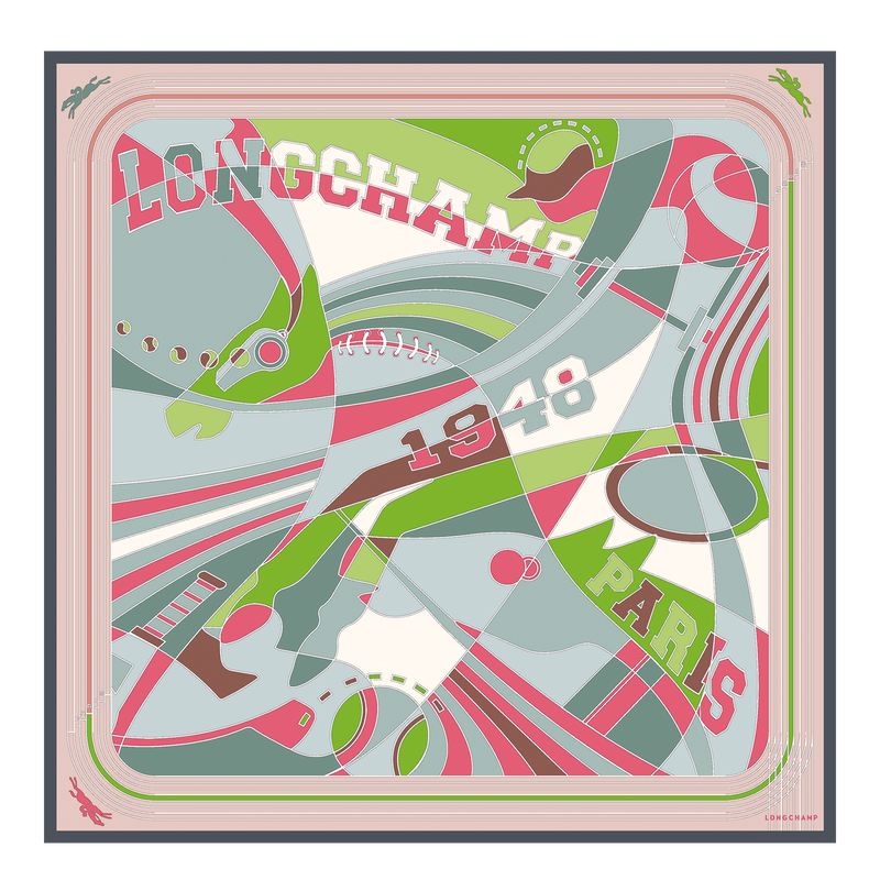 Longchamp League Silk scarf 90