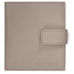 Le Foulonné Compact wallet , Turtledove - Leather