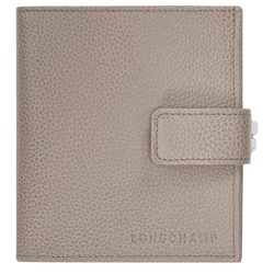 Le Foulonné Compact wallet , Turtledove - Leather