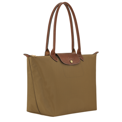 Le Pliage Original L Tote bag , Olive - Recycled canvas