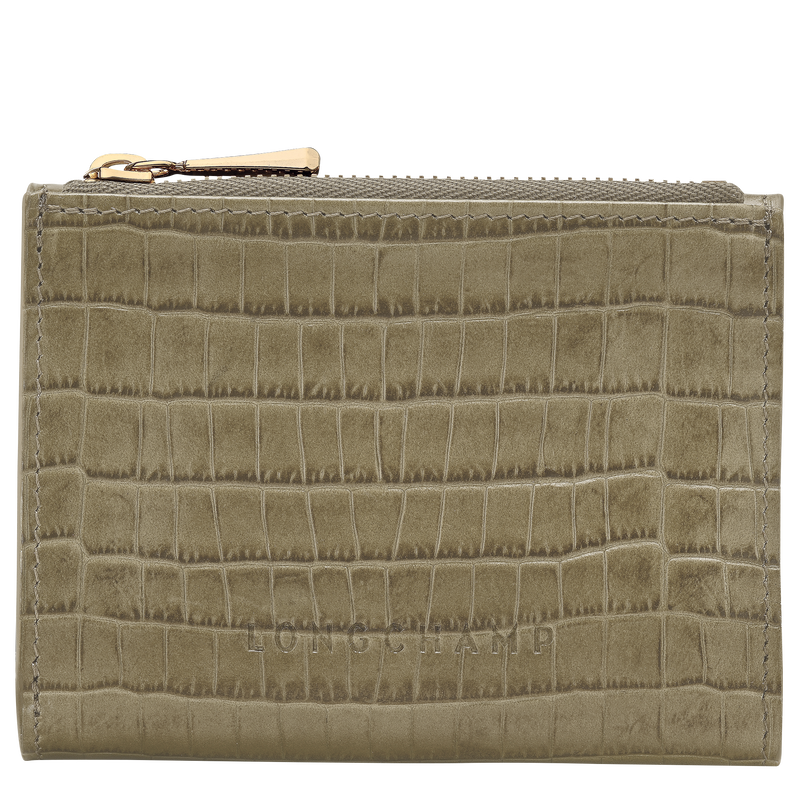 Longchamp Pocket Compact wallet , Olive - Leather  - View 1 of  3