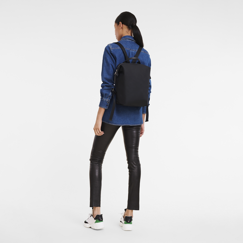 Le Pliage Energy L Backpack , Black - Recycled canvas - View 2 of  5