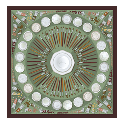 Palette d'Artiste Silk scarf 70 , Ebony - OTHER