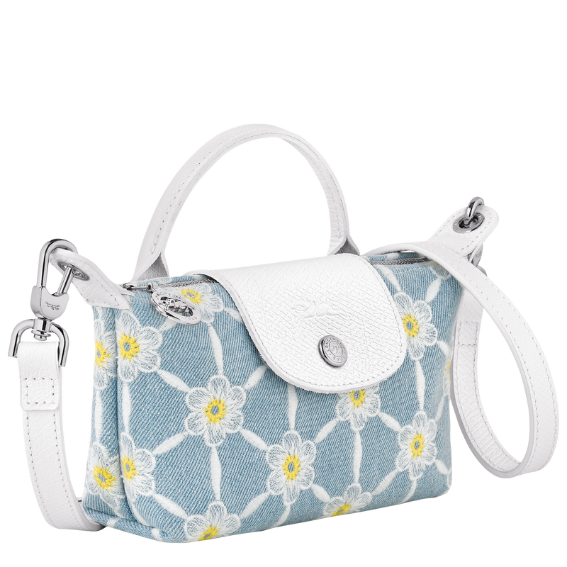 Le Pliage Collection Pouch , Sky Blue - Canvas  - View 3 of  4