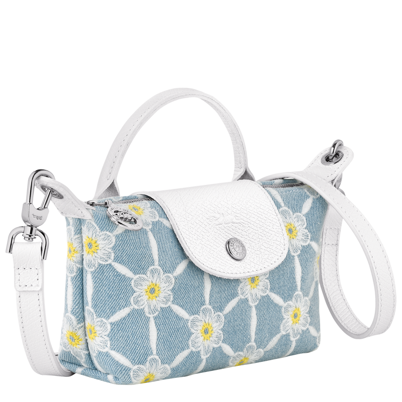 Le Pliage Collection Pouch , Sky Blue - Canvas  - View 3 of  4