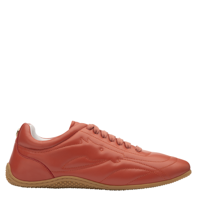 Sneakers On-The-Go , Cuir - Corail