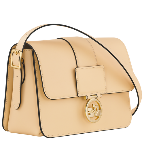 Box-Trot M Crossbody bag , Straw - Leather - View 3 of  6